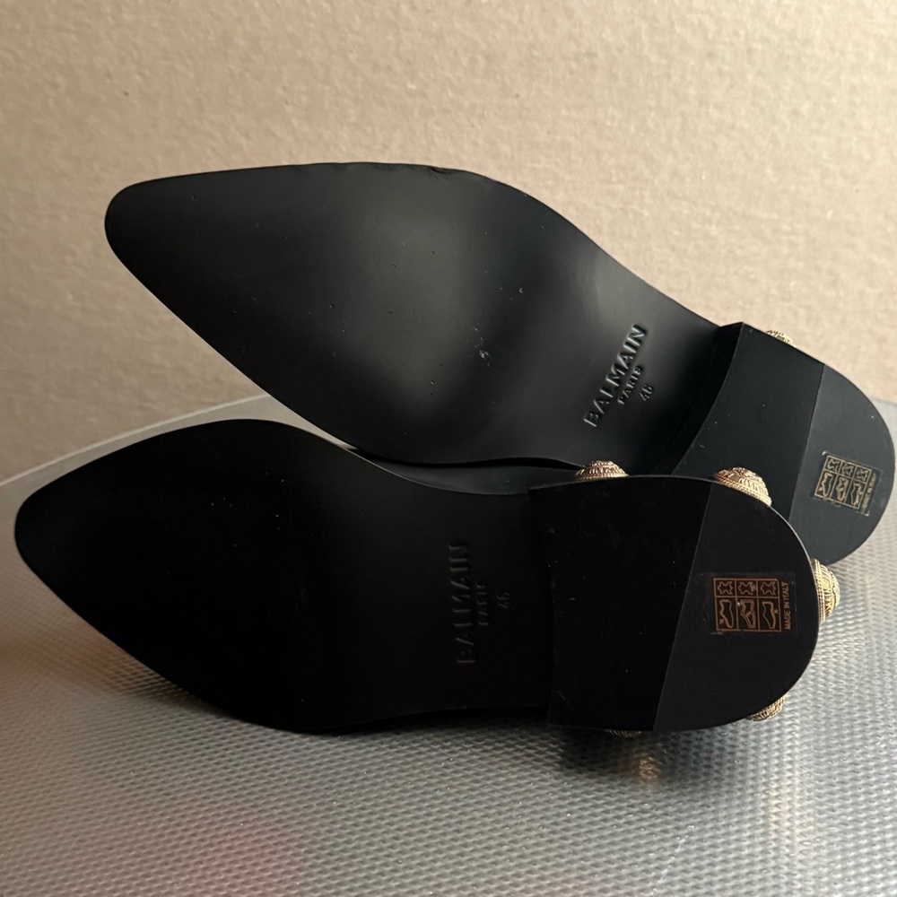 Balmain black pointy toe loafers - Picture 8 of 10